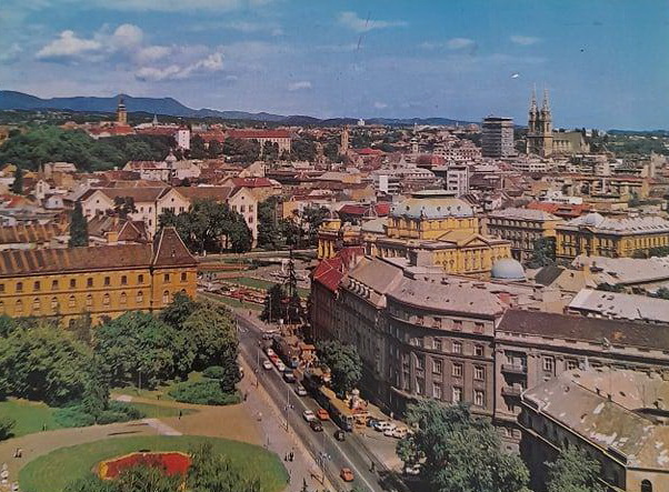 Pogled na Hrvatsko Narodno Kazalište 1985. godine